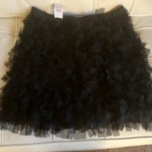 In season black tulle mini skirt really eye catching Loft NWT